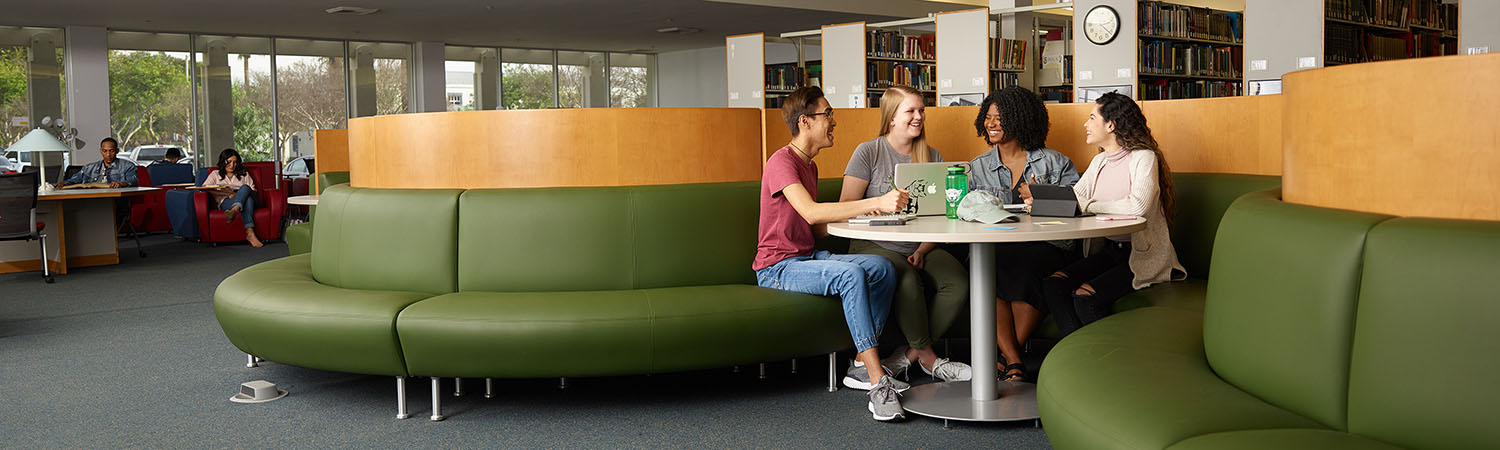 Students in the Wilson Library at University of La Verne